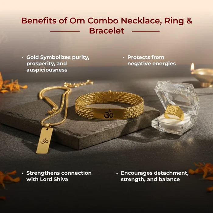 Om Combo Necklace, Ring & Bracelet - view 2
