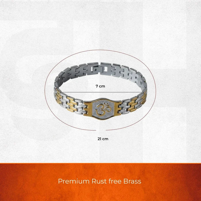 Om Gold Plated Duotone Bracelet - view 2