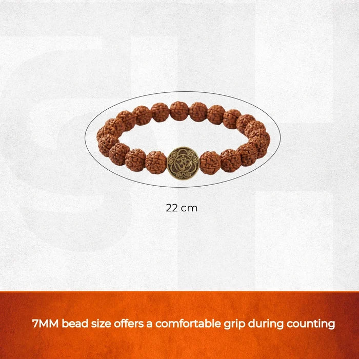 OM Rudraksha Bracelet Cosmic Energy Wristband - view 2