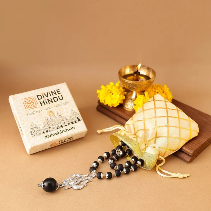 OM Shiva Trishool Karungali Mala with FREE Karungali Bracelet - view 2