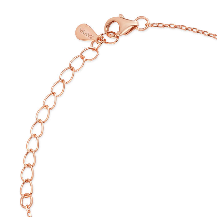 Ombre Blushing Leaf Rose Gold Plated 925 Silver Bracelet (Zavya Signature)