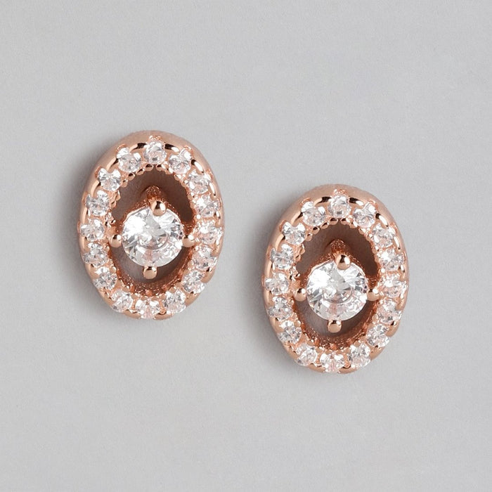 Opulent Oval Whispers Rose Gold-Plated CZ 925 Sterling Silver Jewelry Set