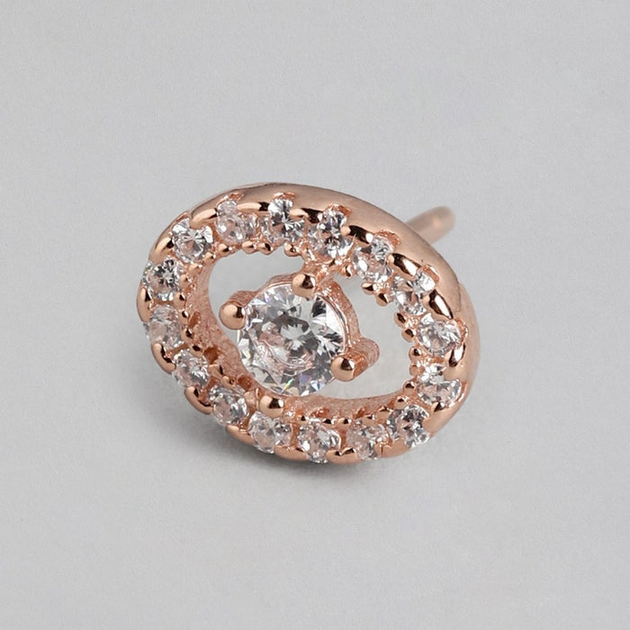 Opulent Oval Whispers Rose Gold-Plated CZ 925 Sterling Silver Jewelry Set