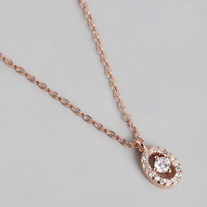Opulent Oval Whispers Rose Gold-Plated CZ 925 Sterling Silver Jewelry Set