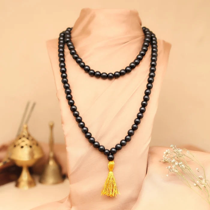 Original Karungali Malai 108-Beads Ebony Wood with Govt. Certified