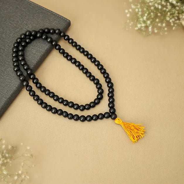 Original Karungali Malai with Silver cap 54-Beads & Karungali Malai Bracelet Combo with Govt. Certification