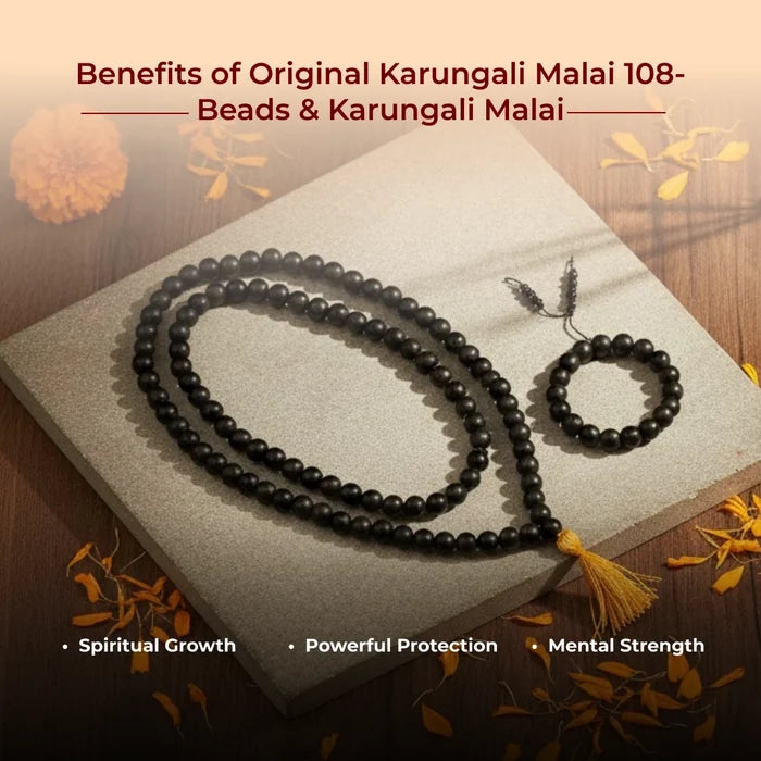 Original Karungali Malai 108-Beads & Karungali Malai Bracelet Combo with Govt. Certification - view 5