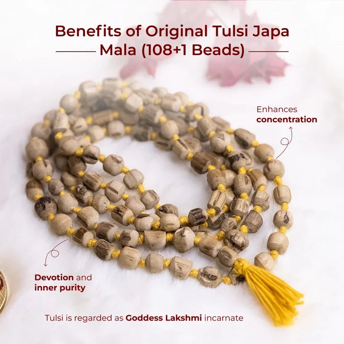 Original Tulsi Japa Mala (108+1 Beads) | 100% Original Tulsi Mala - view 3