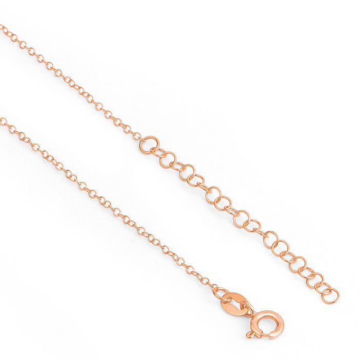 Our Infinite Heart Story Rose Gold Plated 925 Silver Necklace