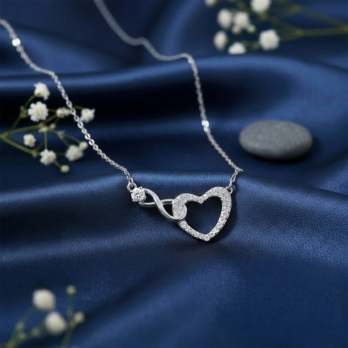 Our Infinite Story Rhodium Plated Necklace