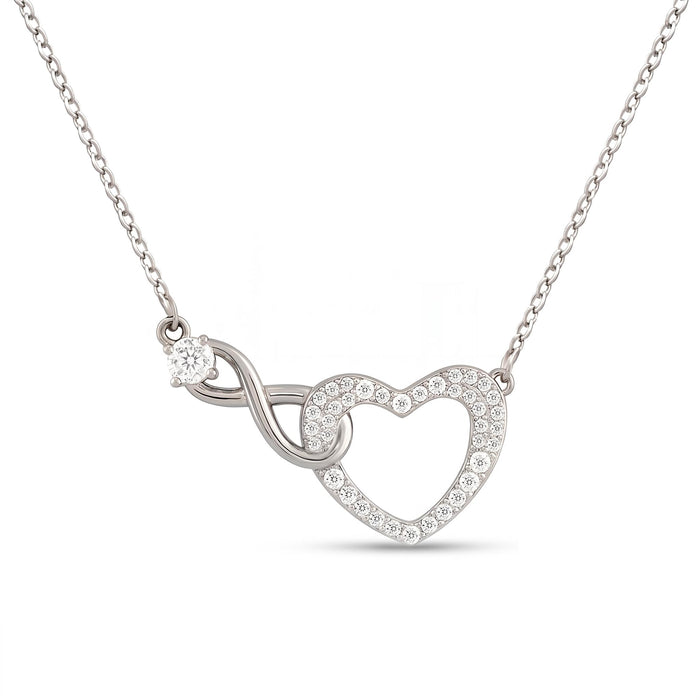 Our Infinite Story Rhodium Plated Necklace