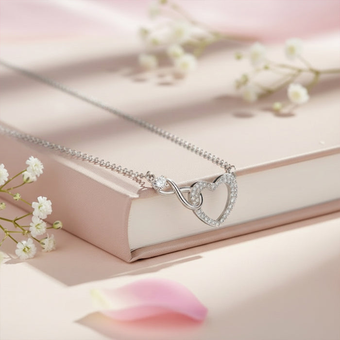 Our Infinite Story Rhodium Plated Necklace