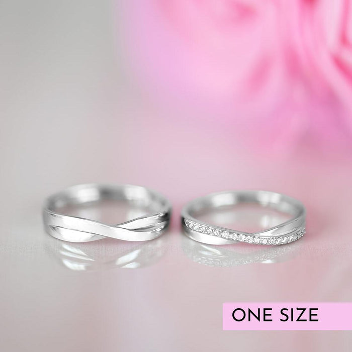 Our Vows 925 Silver Couple Rings (Adjustable)