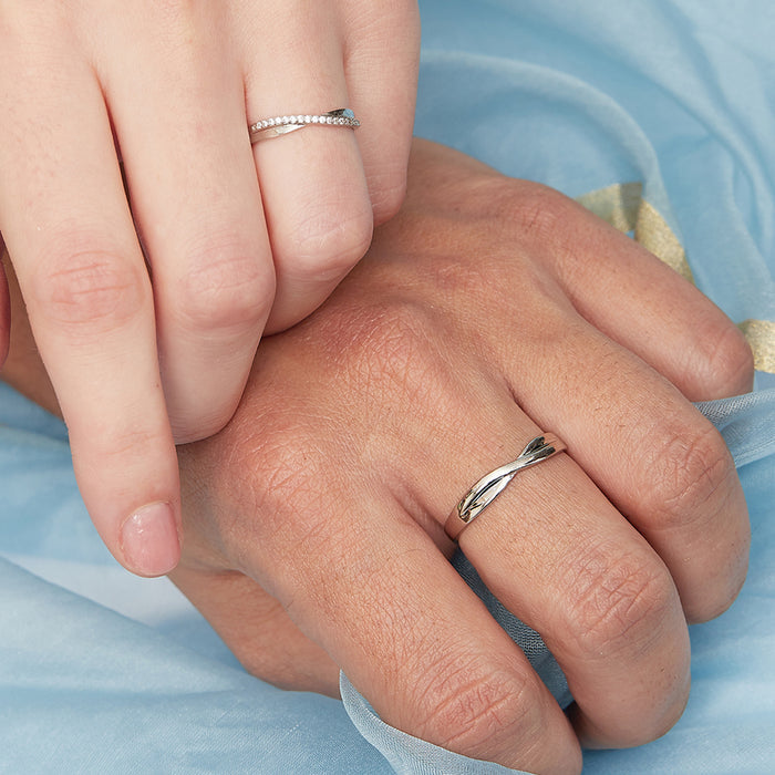 Our Vows 925 Silver Couple Rings (Adjustable)
