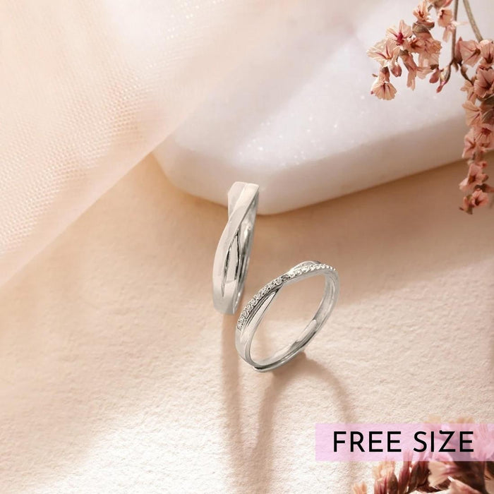 Our Vows 925 Silver Couple Rings (Adjustable)