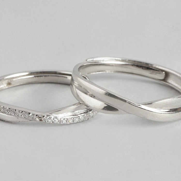 Our Vows 925 Silver Couple Rings (Adjustable)