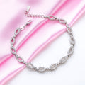 Oval CZ Radiance Rhodium-Plated 925 Sterling Silver Bracelet