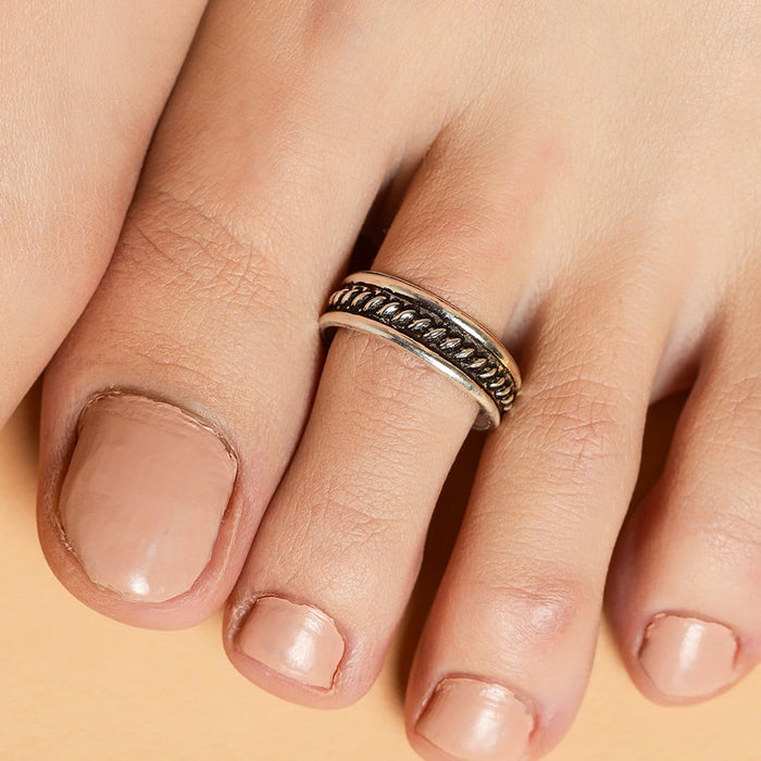 Over-Looped 925 Sterling Silver Toe Ring