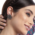 Oxidised Star 925 Sterling Silver Earrings