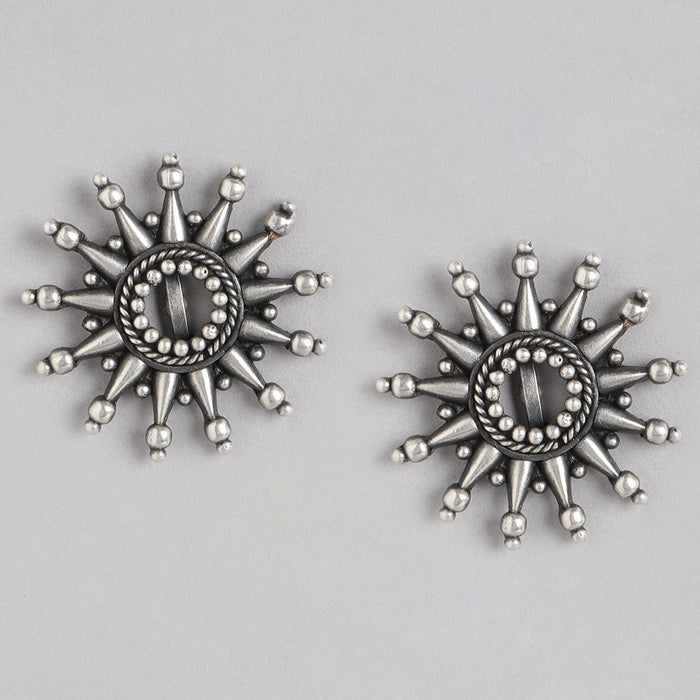 Oxidised Star 925 Sterling Silver Earrings