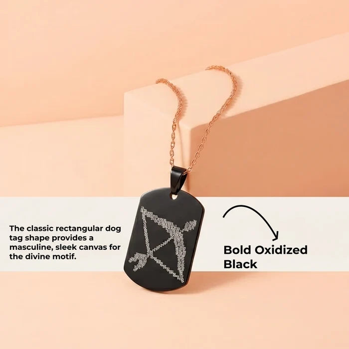 Oxidized Black Lord Rama Bow Pendant