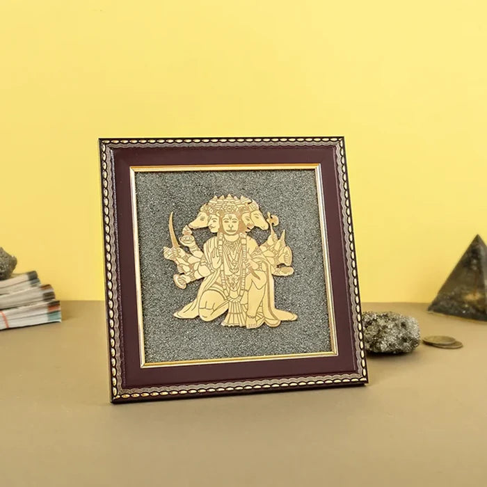 Panchamukhi Hanuman Pyrite Frame for Strength and Protection Combo - view 2