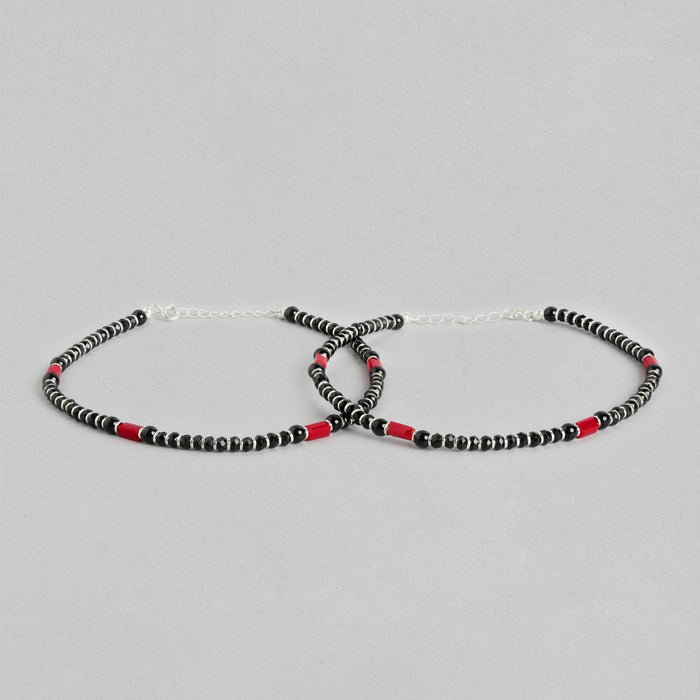 Passionate Elegance Rhodium Plated 925 Sterling Silver Anklet