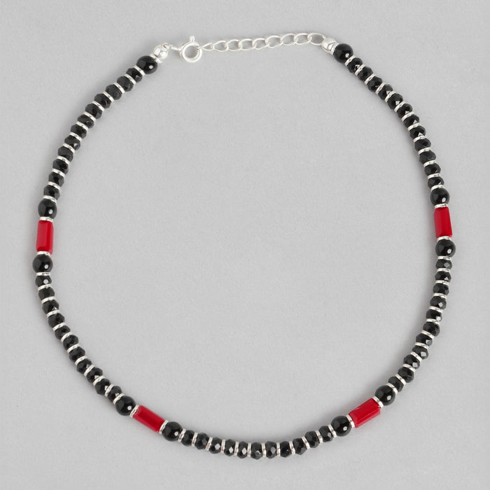 Passionate Elegance Rhodium Plated 925 Sterling Silver Anklet