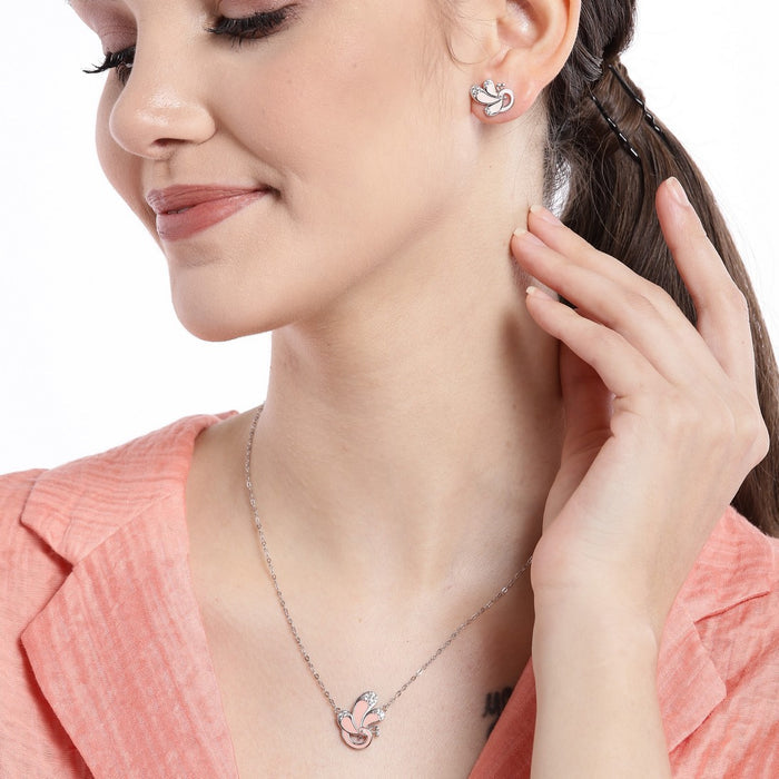 Peacock 925 Silver Jewellery Set