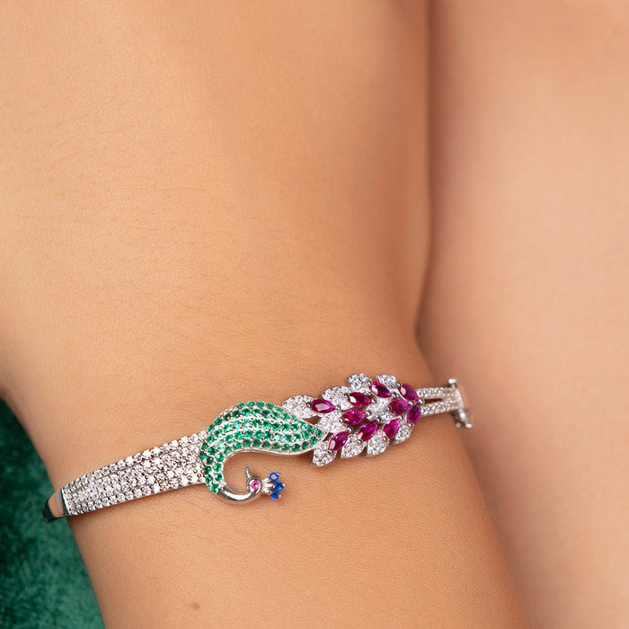 Peacock 925 Sterling Silver Bracelet Gift Hamper