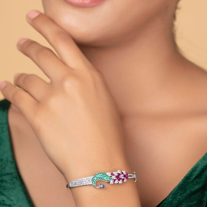 Peacock 925 Sterling Silver Bracelet Gift Hamper
