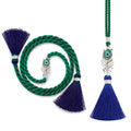 Peacock Feather 925 Silver Oxidised Rakhi Combo