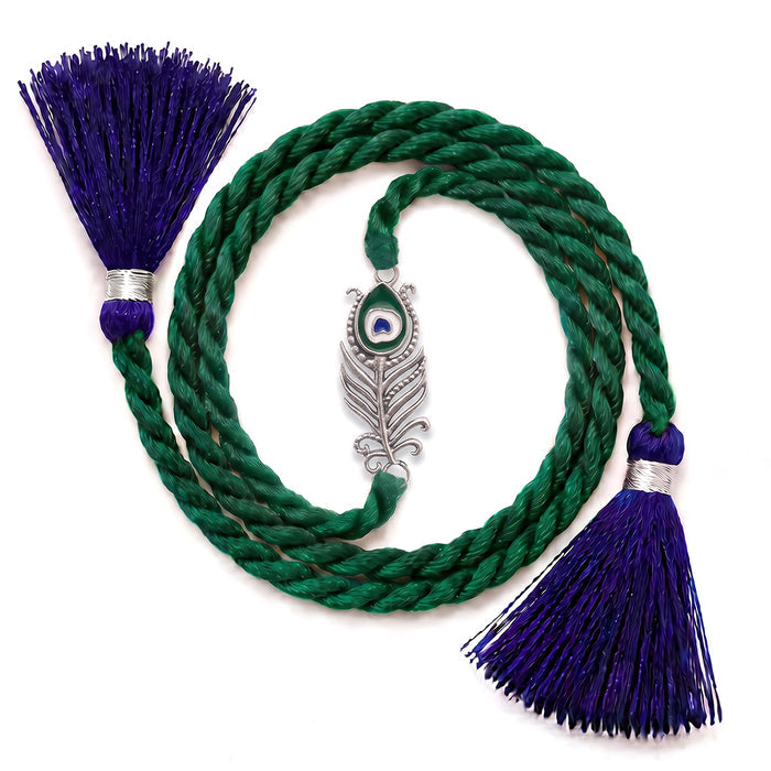 Peacock Feather 925 Silver Oxidised Rakhi Combo
