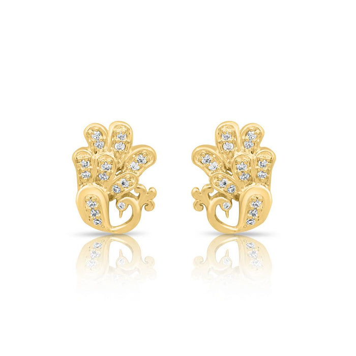 Peacock Glory Gold Plated 925 Sterling Silver Jewelry Set