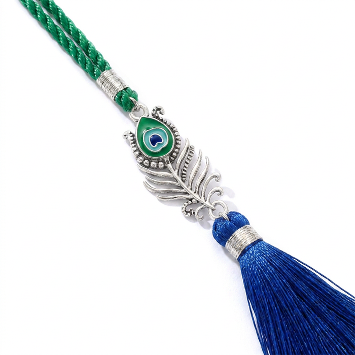 Peacock Lumba Rakhi for Bhabhi