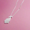 Peacock Necklace 925 Sterling Silver in Rhodium Plated