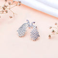 Peacock Rhodium 925 Sterling Silver Stud Earrings