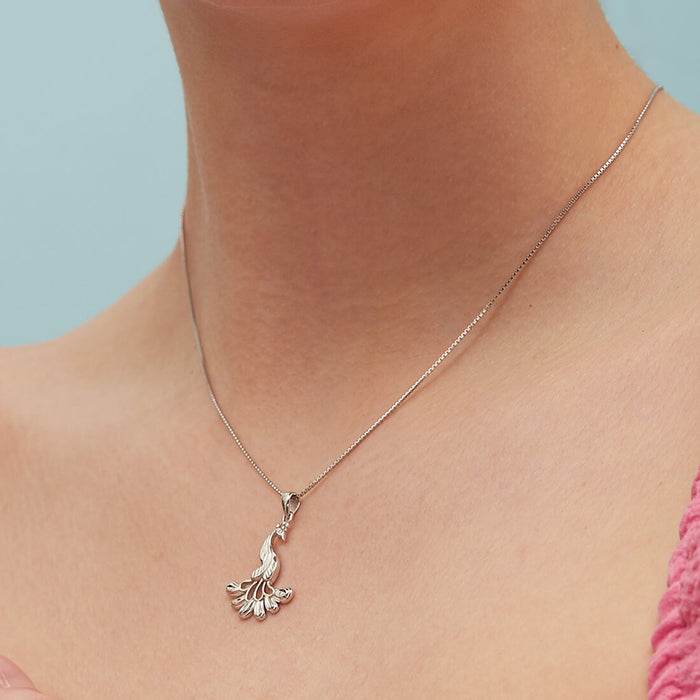 Peacock Silver 925 Silver Necklace Chain