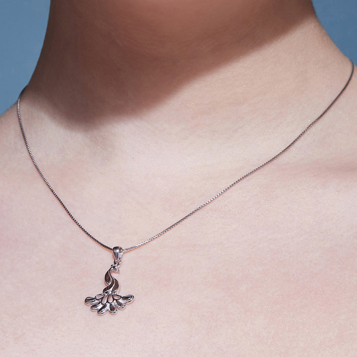 Peacock Silver 925 Silver Necklace Chain