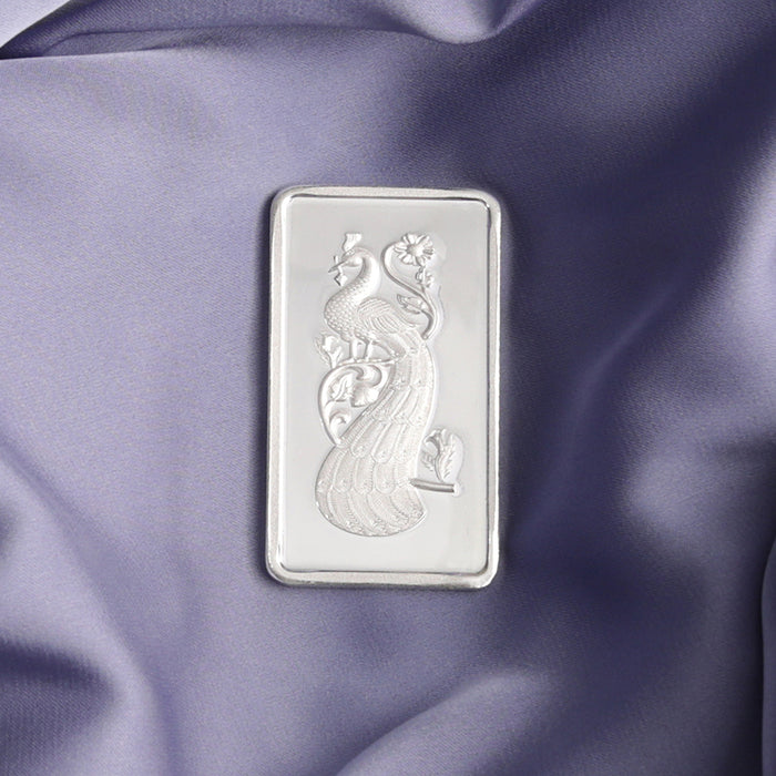 Peacock Silver Bar - 999 Pure Silver- 20 gm