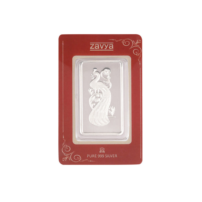 Peacock Silver Bar - 999 Pure Silver- 20 gm