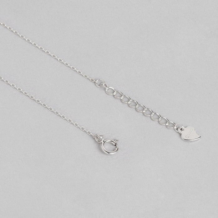 Pearl & Bead Rhodium Plated 925 Silver Necklace