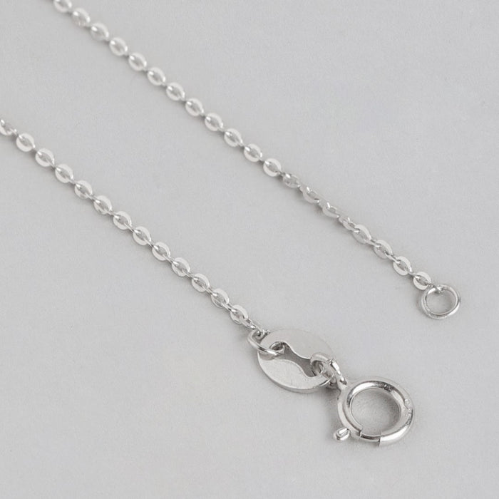 Pearl Blossom CZ Harmony Rhodium-Plated 925 Sterling Silver Necklace