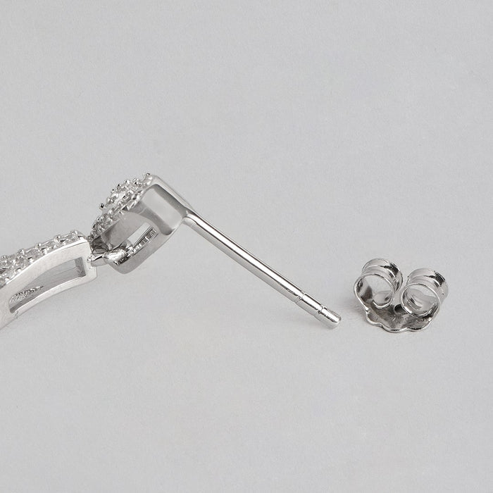 Pearl Drop Rhodium Plated 925 Sterling Silver Earring