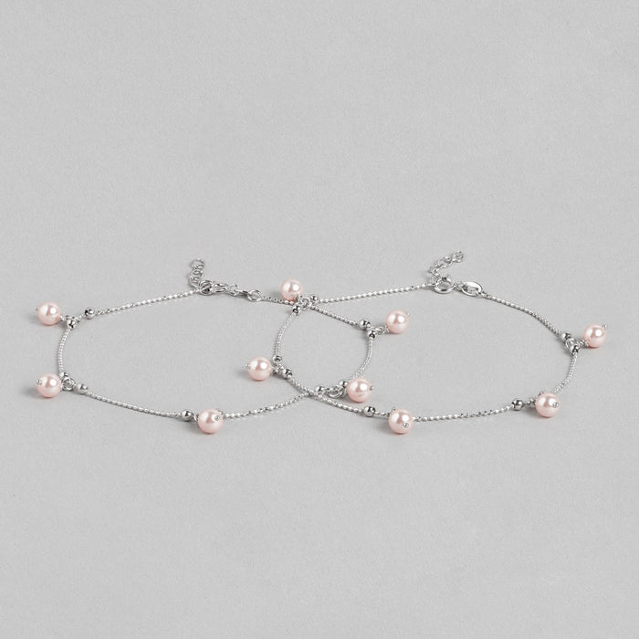 Pearl Drops 925 Sterling Silver Anklet