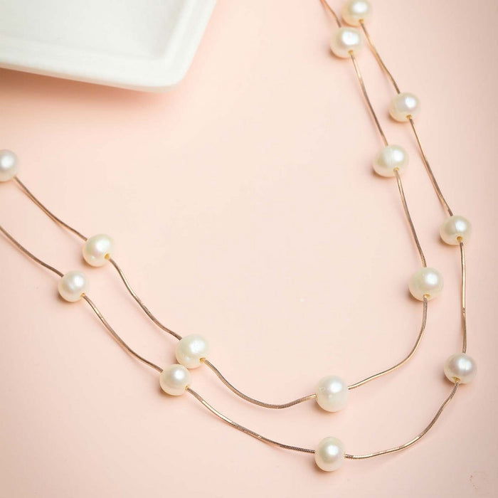 Pearl me Up Rose Gold 925 Sterling Silver Necklace