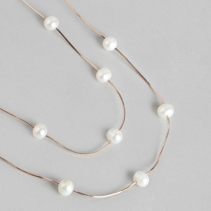 Pearl me Up Rose Gold 925 Sterling Silver Necklace