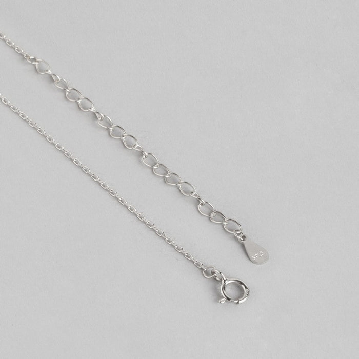 Pearl Petal Radiance Rhodium-Plated 925 Sterling Silver Necklace