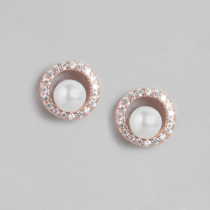 Pearl Radiance Rose gold 925 Sterling Silver Jewelry Set