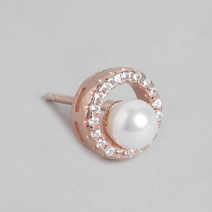 Pearl Radiance Rose gold 925 Sterling Silver Jewelry Set